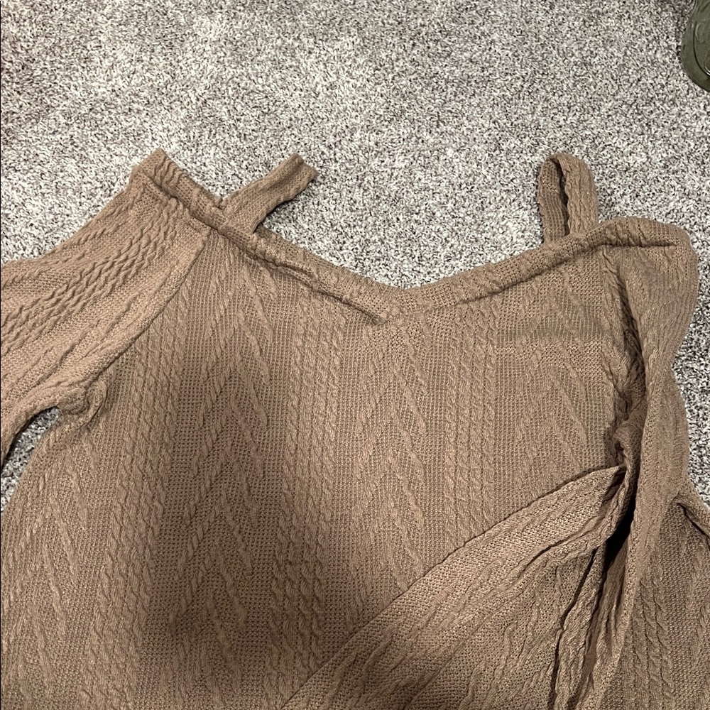 Lovely Melody Brown Long Sleeve Top